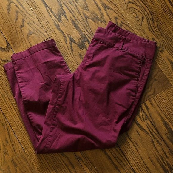 KUT FROM THE KLOTH Womens Maroon Cropped Pants Sz 8 - Picture 7 of 10